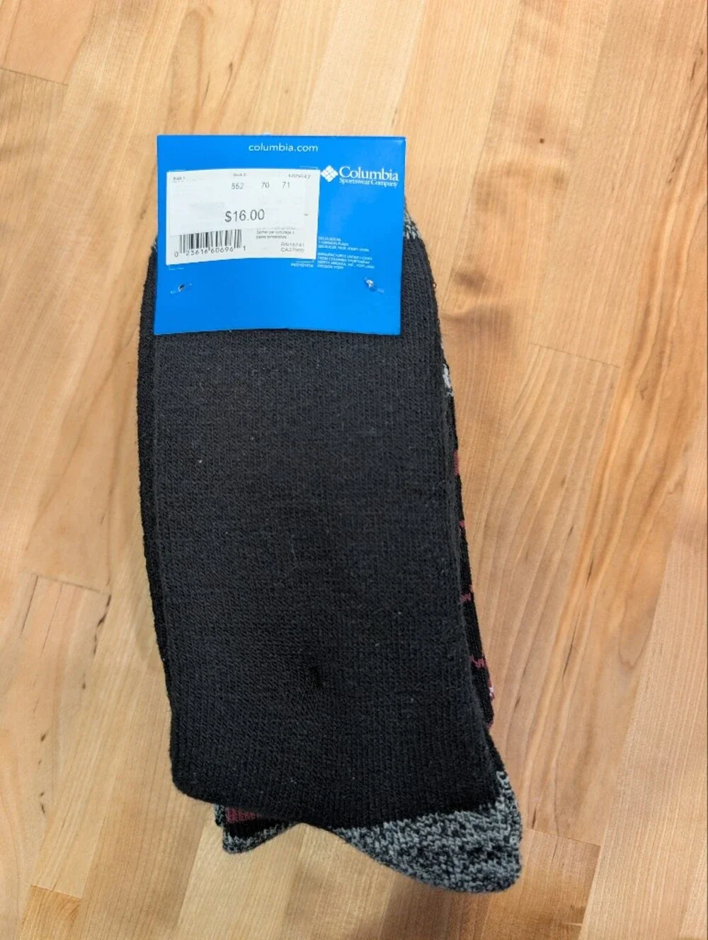 NWT Columbia Fleece Lined Socks 2 Pack Men's 6-12 Black Fair Isle Warm Winter